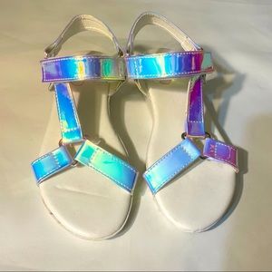 Olivia Miller Girl Silver Sandals-Size 1